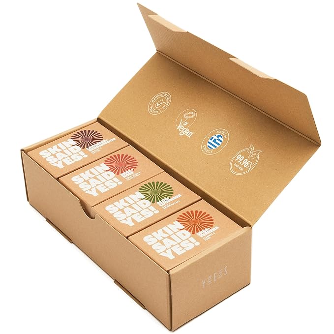 Organic Soap Bar (Set of 8) - Natural Soap Made in Greece | Nuorishing Shea Butter, Olive Oil, Lavander and Sandalwood, Aloe Vera & Cucumber Extract | Jabones Artesanales Naturales