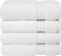 Cotton Paradise 100% Cotton Turkish Washcloth Set for Bathroom, 4 Piece Soft Absorbent Small Hand Face Towels Wash Rags, White