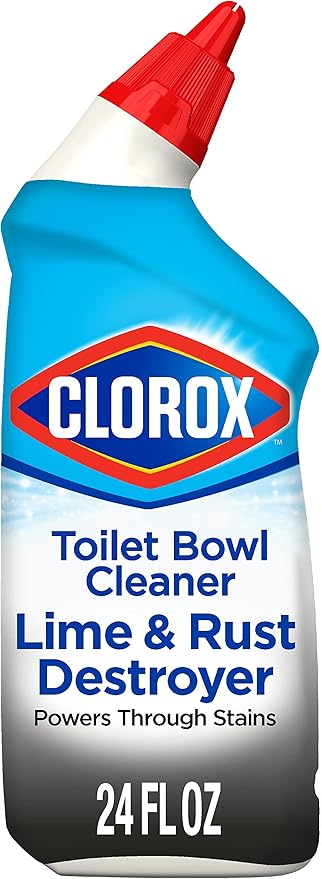 Clorox Toilet Bowl Cleaner Lime & Rust Destroyer 24 Ounces (Package May Vary) (Pack of 2)