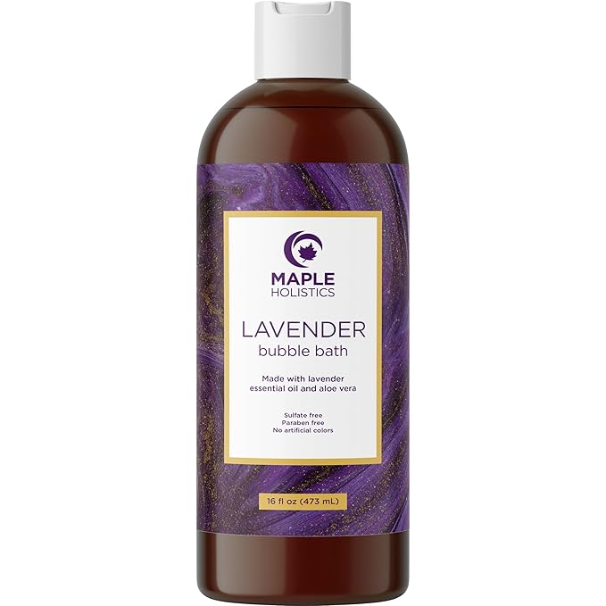 Premium Lavender Bubble Bath for Women - Moisturizing Foaming Bath Bubbles for Adults with Chamomile Clary Sage & Lavender Aromatherapy Oils for Relaxing Self Care - Paraben & Sulfate Free (16 Fl Oz)