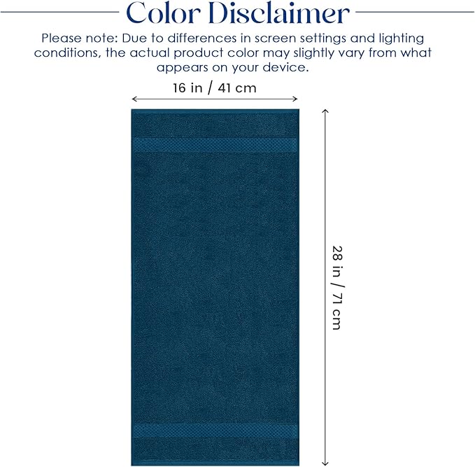 DAN RIVER 6-Pack Premium Hand Towels (16x28 Inches) - 100% Cotton, Ultra Soft, Lightweight, Highly Absorbent Towels for Bathroom, Spa, Gym, Salon, Hotel, and Travel - 550 GSM,Opal Blue