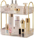 2 Tier Clear Countertop Storage - Bathroom & Kitchen Organizer, Cosmetics & Makeup Shelf, Spice Rack