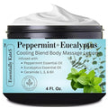 Essentially KateS Peppermint + Eucalyptus Cooling Blend Cream Lotion 4 Fl Oz - enriched with Ceramide 1, 3, and 6II - Soothing After Physical Activity - Providing comfort for overworked muscles.