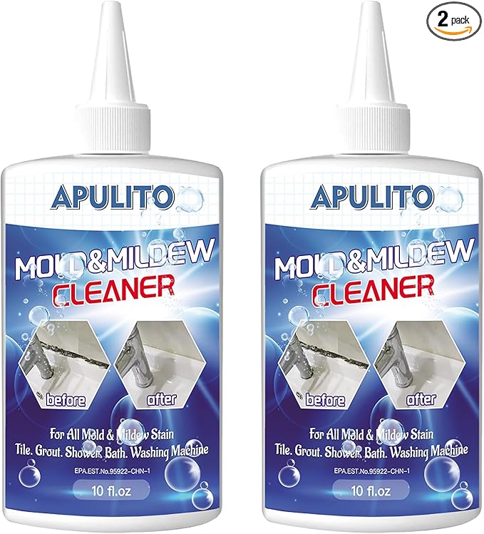 APULITO Household Cleaner Gel for Bathroom Shower Tile Tub Sink Cleaning Solution 10 Fl Oz (Pack of 2)