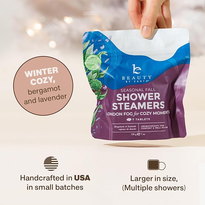 Lavender Shower Steamers Aromatherapy – USA Made Large Shower Tablets, Gifts for Women & Men, Christmas Stocking Stuffers, Stress Relief, Relaxing Calming Pamper & White Elephant Gifts for Adults
