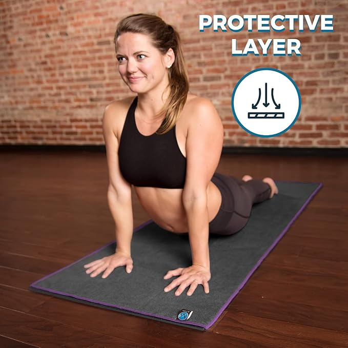 Youphoria Yoga Microfiber Non-Slip Towel - Hot Yoga Mat Towel for Enhanced Grip and Sweat Absorption