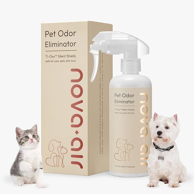 Pet Odor Eliminator Spray – Instantly Destroys Odors & Pet Smells by Innovated Ti-Oxy™. Non-toxic, Fragrance-free & Safe for Pets, Home Use. Works on Urine, Litter Boxes, Carpets -10oz