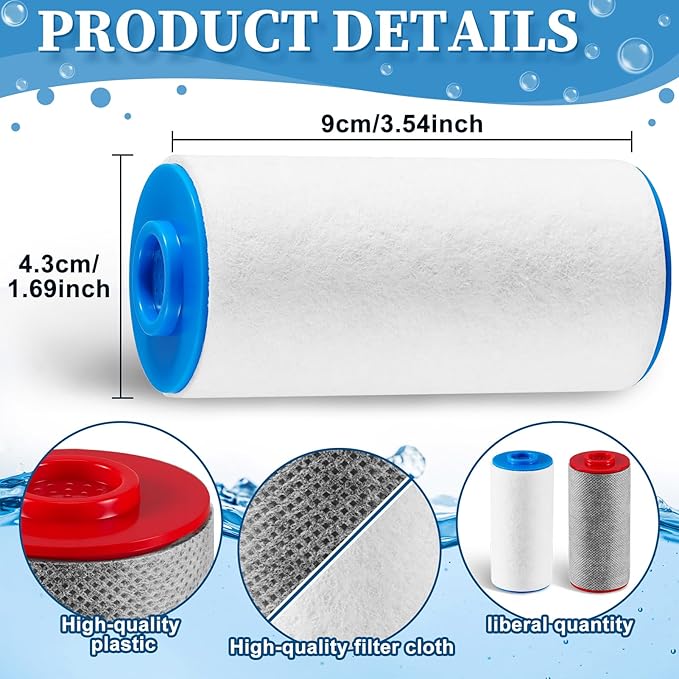 Replacement Cartridges Full Set Compatible with Weddell Duo Shower Filter,Shower Filter Cartridges to Reduces Impurities,Keep Healthy Shower Water for Skin & Hair(1R+3B)