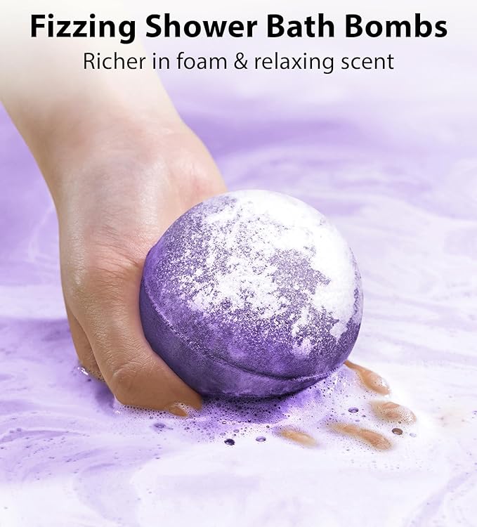 Deep Sleep Bubble Bath Bombs Infused with Lavender Chamomile Essential Oils Moisturizing Bath for Dry Skin and Relaxation Self Care Gift for Women