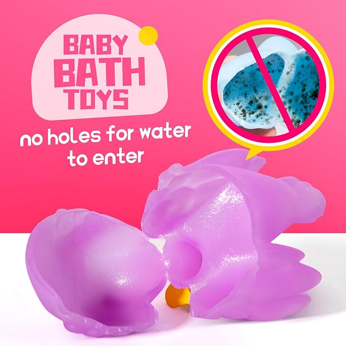 Hely Cancy Baby Bath Toys - No Hole Bath Toys for Kids, Bath Tub Shower Toys for Newborn Baby