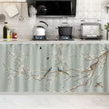 SK Studio Short Curtains for Kitchen, Cabinet Shelf Dust-Proof Blackout Tier Cafe Curtain Under Sink Skirt for Bathroom Laundry Room Style 3, 15.7" W x 23.6" H