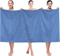 American Soft Linen 35x70 Jumbo Large Bath Towels, 600 GSM 100% Cotton Turkish Bath Sheet, Oversized Luxury Bath Towels for Bathroom Beach and Pool, Electric Blue