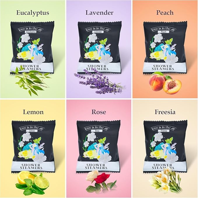 48pcs Aromatherapy Shower Steamers - Relaxation Birthday Christmas Set for Women and Men, Shower Bombs Tablets for Stress Relief and Self Care, Luxury Home Spa