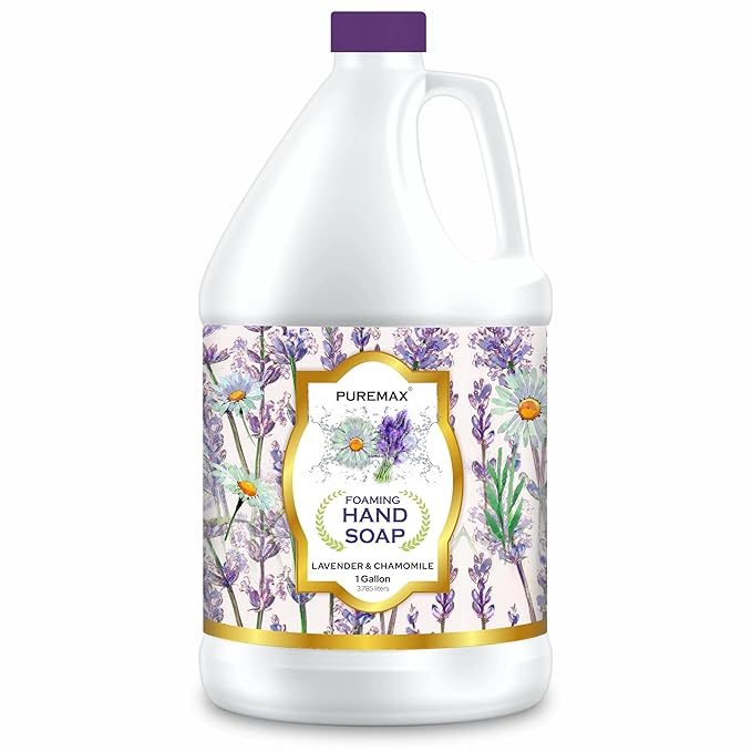 Foaming Hand Soap Refills with Essential Oils | Lavender Chamomile | Gentle, Moisturizing | Triclosan-free | Made in USA | 128 Fl Oz (1 Gallon)