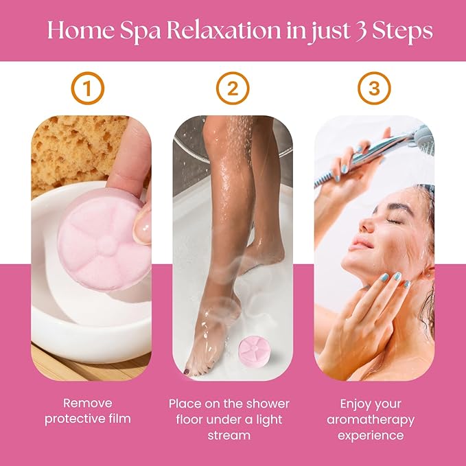 TLG Revitalize Shower Steamers Aromatherapy 7 Pack – USA Made with Menthol, Grapefruit, Bergamot & Tea Tree Essential Oils – Long-Lasting Citrus Shower Bombs – Gift for Men & Women