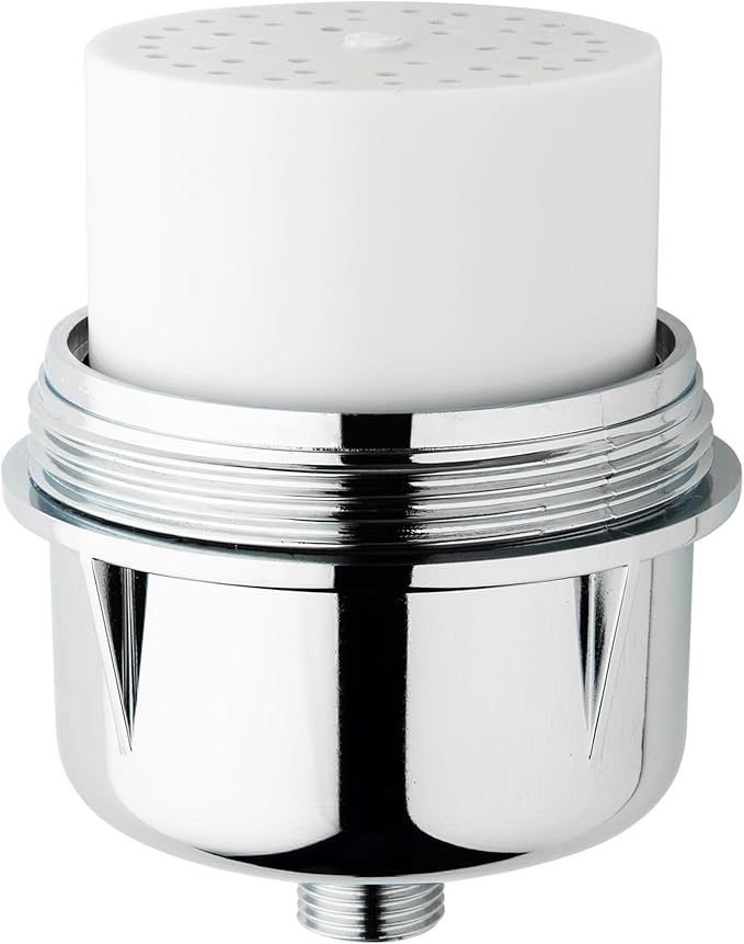 iSpring FSF3 Maximum 15-Stage Shower Filter Replacement Cartridge, Removes Chlorine, Sediment, Heavy Metal, and Odor, Improves Conditions of Skin, Hair, and Nails, High Output No Clog, White