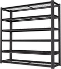 6T 62" W x 24" D x 84" H Garage Shelving Heavy Duty Metal Shelving 4200LBS Storage Shelves Adjustable Metal Shelves for Storage Industrial Garage Shelves for Warehouse Basement