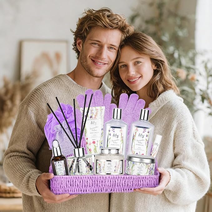 Christmas Gift Basket Set for Women - Ultimate 15-Piece Bath & Body Gift Set, Spa Gift Basket, Bath Collection | Birthday Gift, Mothers Day Gifts for Mom, Perfect Present for Her & Mom All Occasions