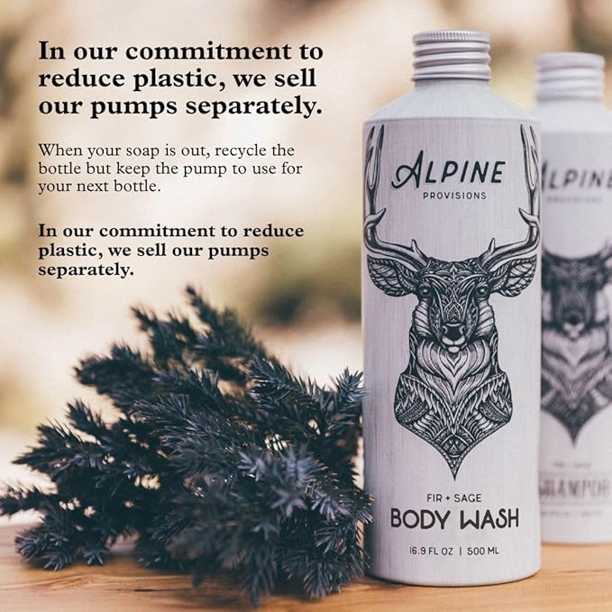 Alpine Provisions Natural Lavender + Juniper Moisturizing Body Wash – Hydrating Cleanser for Dry and Oily Skin with Jojoba & Coconut Oil Extracts – Vegan, Sulfate-Free, Plastic-Free - 16.9 fl oz