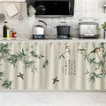 SK Studio Short Curtains for Kitchen, Cabinet Shelf Dust-Proof Blackout Tier Cafe Curtain Under Sink Skirt for Bathroom Laundry Room Style 20, 55.1" W x 23.6" H