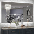TETOTE 40 x 24 Inch LED Backlit Bathroom Vanity Mirror with Light,Anti-Fog,Dimmable,CRI90+,Touch Button,Water Proof,Horizontal/Vertical,Wall Mounted Lighted Mirror