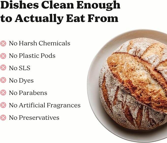 Pronounce Dishwasher Detergent - Cleaner Ingredients, Fragrance Free - Ultra Concentrated Dish Soap, Cuts Grease and Grime, Dishwasher Pods Alternative (Residue-Free). (160 Loads, Unscented)