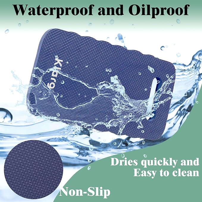 New Upgrade Garden Kneeling Pad 3 PCS, Extra Wider to 9 Inches, Thick Foam Kneeling Pad, Waterproof Knee Mat for Gardening, Cleaning, Yoga, and Auto Repair.16.5" x 9" x 0.8"