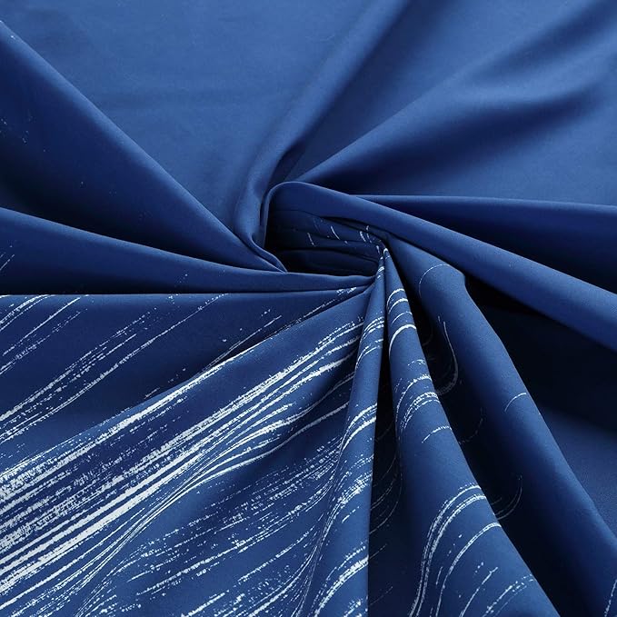 Blue Shower Curtain, Royal Blue Ombre Fabric Shower Curtains for Bathroom, Waterproof Bathroom Shower Curtains, 62" W x 72" H