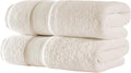 BAGNO MILANO Turkish Towels Luxury Hotel-Spa Towel Set, Non-GMO 100% Turkish Cotton | Ultra Soft Plush Absorbent Towels (Cream, 2 Pcs Bath Towel Set)