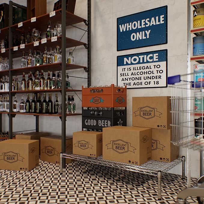 24" Deep x 42" Wide x 8" Height Wire Shelving Kit | 1-Tier | NSF Commercial Storage Rack Unit