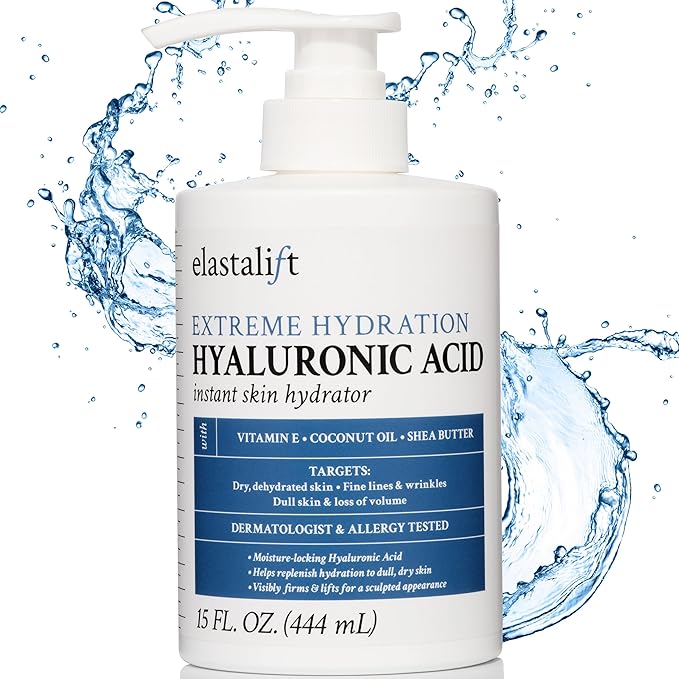 Elastalift Hyaluronic Acid Moisturizer Body Lotion | Anti Aging Skin Care Body Cream & Face Lotion Diminishes Look Of Wrinkles, Sagging Skin, Crepey Skin, Cellulite, Stretch Marks, Dry Skin, 15 Fl Oz
