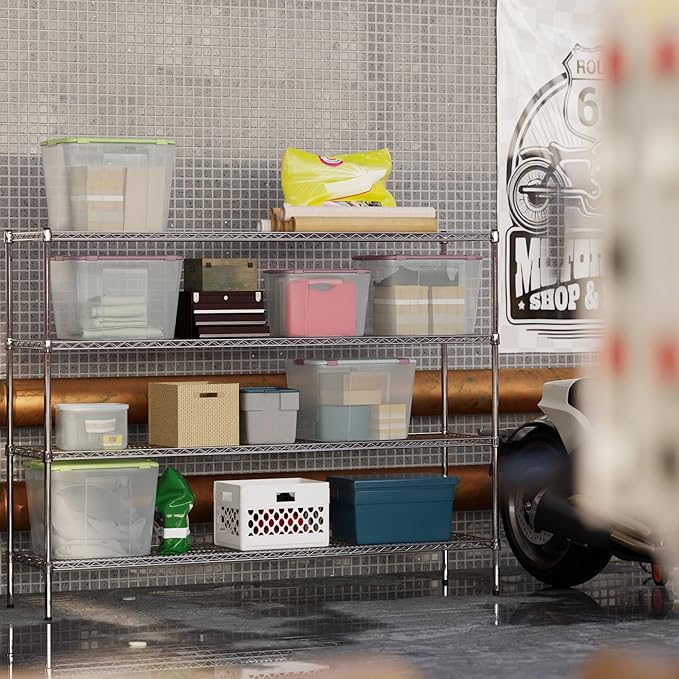 18" Deep x 72" Wide x 54" Height Wire Shelving Kit | 4-Tier | NSF Commercial Storage Rack Unit