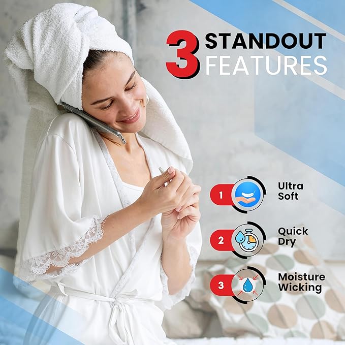 Infinitee Xclusives Luxury 100% Cotton Towel Set – 8 Piece Bathroom Towel Set (2 Bath Towels, 2 Hand Towels, 4 Washcloths) – Soft & Absorbent Towels for Bathroom (Intimate Red)