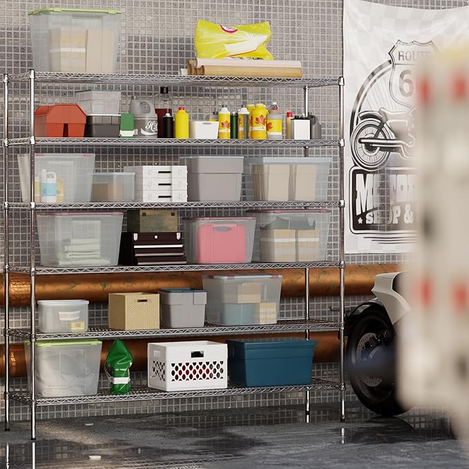 18" Deep x 72" Wide x 74" Height Wire Shelving Kit | 6-Tier | NSF Commercial Storage Rack Unit