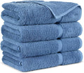 Towel Bazaar Premium Cotton Super Soft and Absorbent Turkish Towels (4-Piece Bath Towels, Wedgewood)