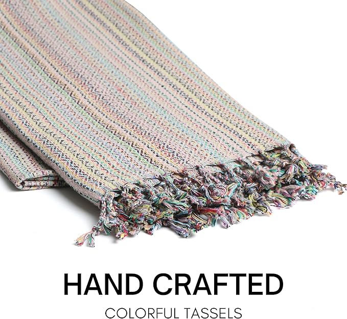 BAY LAUREL Turkish Beach Towel with Travel Bag 39 x 71 Quick Dry Sand Free Lightweight Large Oversized Towels Light