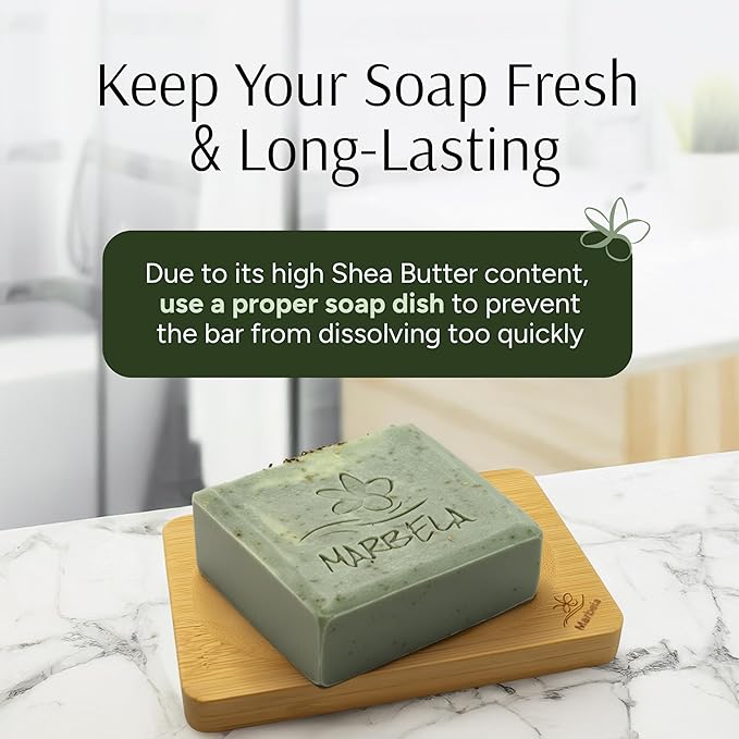 Marbela Cosmetics Fresh Forest Handmade Soap Bar - Made in USA, Vegan Friendly, Palm Oil Free, Natural Bar Soap - Gentle Face & Body Soap for Daily Skin Care, Moisturizing & Nourishing - 3.5 oz