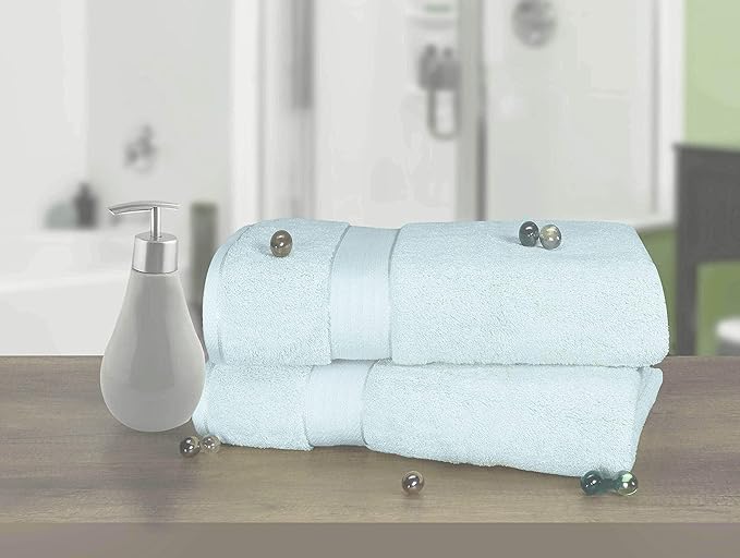 GLAMBURG 700 GSM Premium Oversized Extra Large Cotton Bath Sheet 35x70-100% Combed Cotton - Luxury Hotel & Spa Quality - Durable Ultra Soft Highly Absorbent - Sea Green