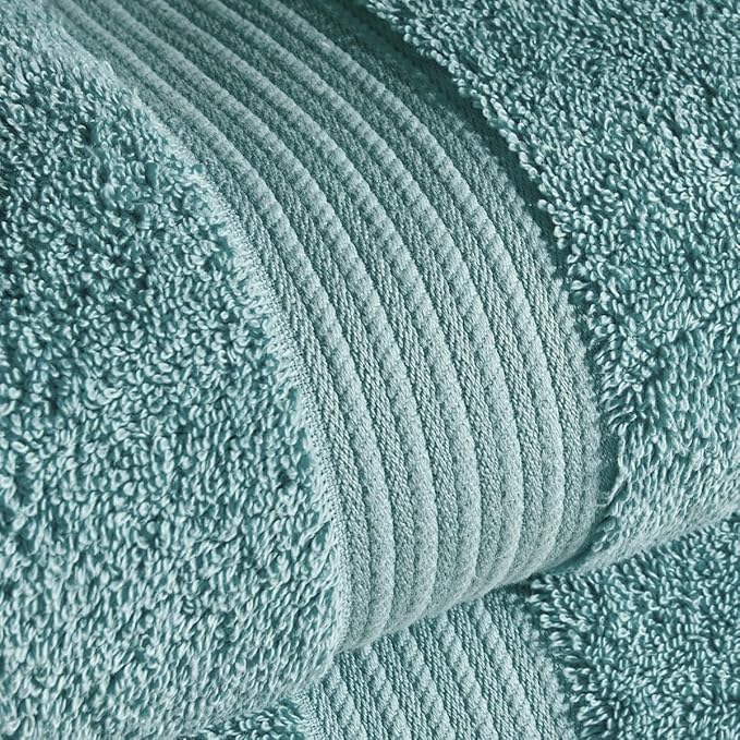 Christy Supreme Hygro 6 Piece Towel Set | Mineral Blue | 100% Luxury Supima Cotton | Ultra Soft | Super Absorbent | 650GSM | 2 Bath Towels 2 Hand Towels 2 Face Cloths
