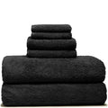 Italic Ultraplush Luxe 6 Piece Towel Set – 2 Bath Sheets, 2 Hand Towels, 2 Washcloths – 800GSM Soft, Highly Absorbent & Quick Drying, Resort Grade 100% Australian Cotton Towels (Black)