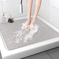 Shower Mat Non Slip - 32x32 Inch Soft Comfort Bath Mat with Drainage Holes, PVC Loofah Massage Bathmat for Shower, Tub, Bathroom, Wet Areas, Quick Drying