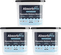 Moisture Absorber Tub with Activated Charcoal - 3-Pack - 18 oz Disposable Odor Eliminator Box & Dehumidifier for Garage, Home, Kitchen, Bedroom, Bathroom, Closet, Cars, and Boats