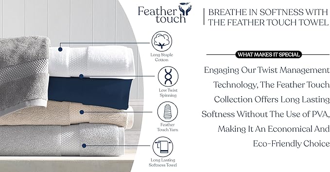 Delara Organic Cotton Luxuriously Plush Bath Towel | GOTS & OEKO-TEX Certified | Premium Hotel Quality Towels | Feather Touch Technology | 650 GSM Long Staple|Soft, Quick Dry & Ultra-Absorbent 30"x58"