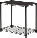 Amazon Basics 2-Shelf Stackable Storage, 13.3" D x 23.2" W x 22.2" H, Black