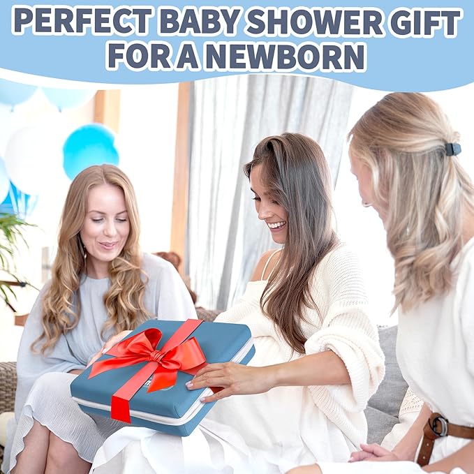 URMYWO Bath Kneeler and Elbow Rest Pad Set - 1.5" Thick Baby Bath Kneeler Pads with Toys Organizer, Anti-Slip Cozy Knee & Arm Support Bathtub Mat, Quick Dry Kneeling Pad for Baby Bath Time