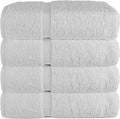Chakir Turkish Linens 100% Cotton Premium Turkish Towels for Bathroom | 27'' x 54'' (4-Piece Bath Towels - White)