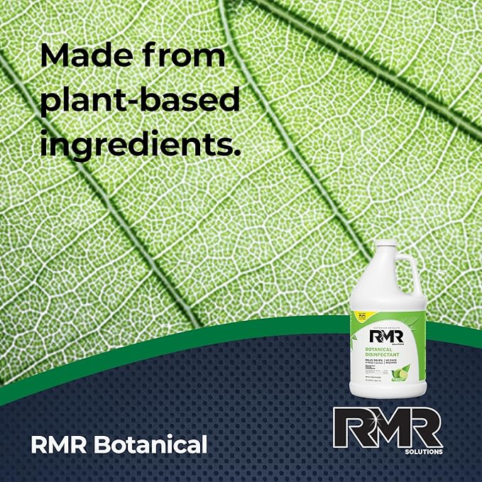RMR Brands Botanical Disinfectant and Cleaner, Kills 99% of Household Bacteria and Viruses, EPA Registered, Gallon, 4 Pack