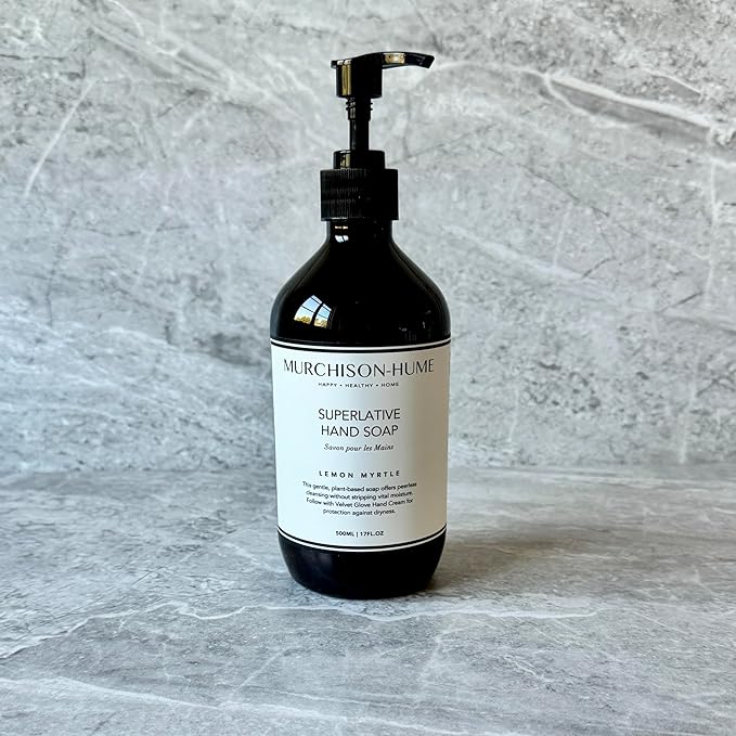 Murchison-Hume Luxury Vegan Hand Soap with Pump Dispenser, Moisturizing Hand Wash, SLS, Paraben & Cruelty-Free, 17oz (Lemon Myrtle)