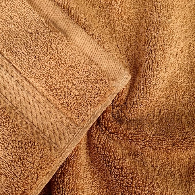 BLUENILEMILLS Premium Towel Collection, Egyptian Cotton Towels for Shower and Bathroom 2-Piece Bath Sheet Set, 34" x 68", Rust by Blue Nile Mills