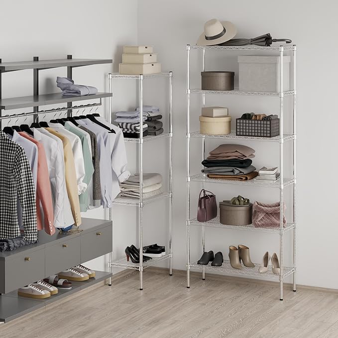 14" Deep x 36" Wide x 86" Height Wire Shelving Kit | 6-Tier | NSF Commercial Storage Rack Unit